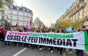 Manifestation à Paris contre la situation à Gaza